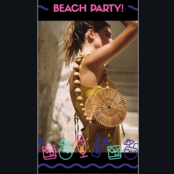 BEST OFFER WINS THIS ROUND HANDMADE BAMBOO BAG - Picture 5 of 8